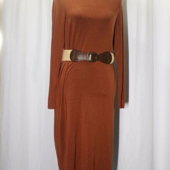 Vero Moda Turtle Neck Dress in Deep Orange - Picture 4 of 7